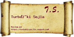 Turbéki Sejla névjegykártya